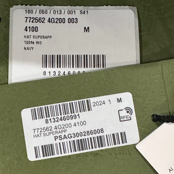 💯😍🆕Authentic 2024 UNISEX GUCCI Logo Patch Ribbed Knit Wool Beanie - Picture 9 of 15